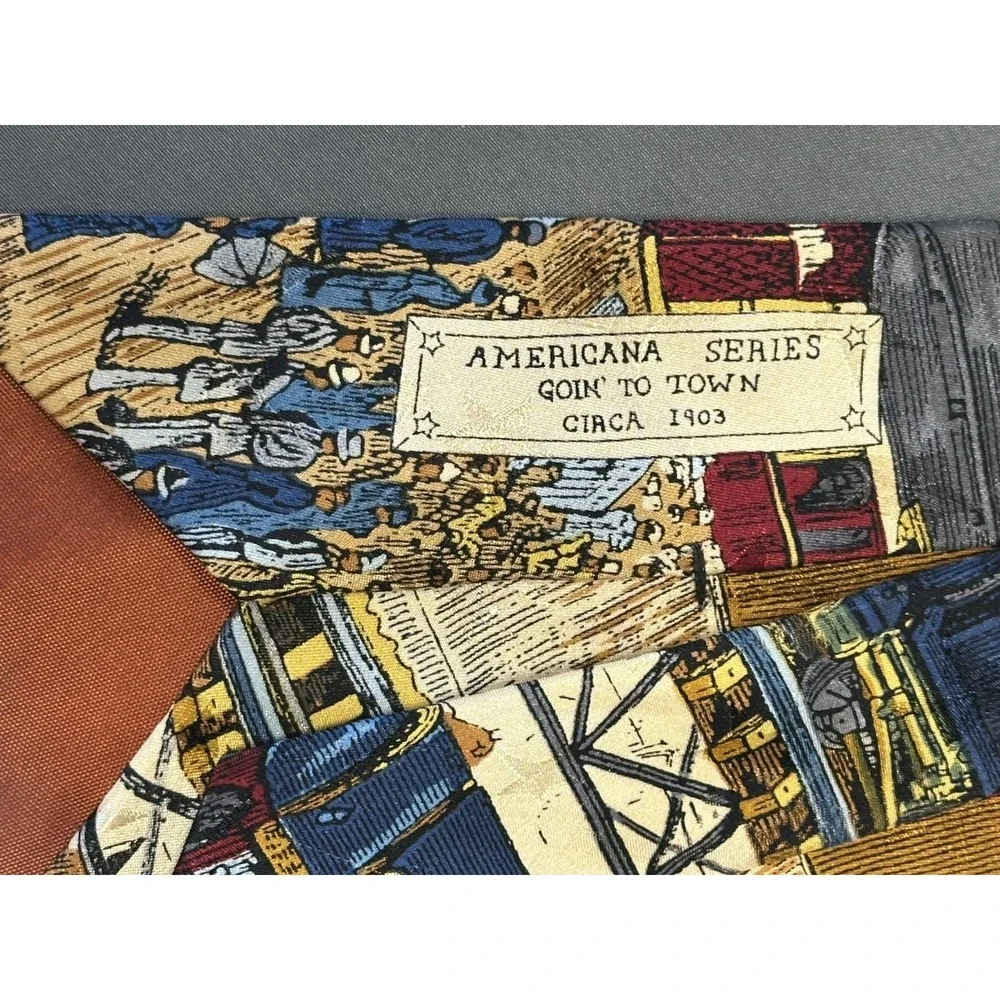 TANGO MENS TIE LOCOMOTIVES AMERICANA SERIES GOING TO TOWN